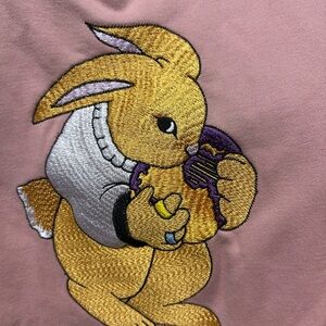 Embroidered Bunny Pink Sweater
